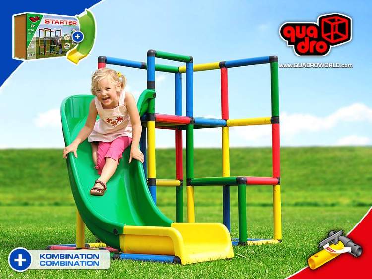 Детский игровой комплекс Quadro Starter + Curved Slide