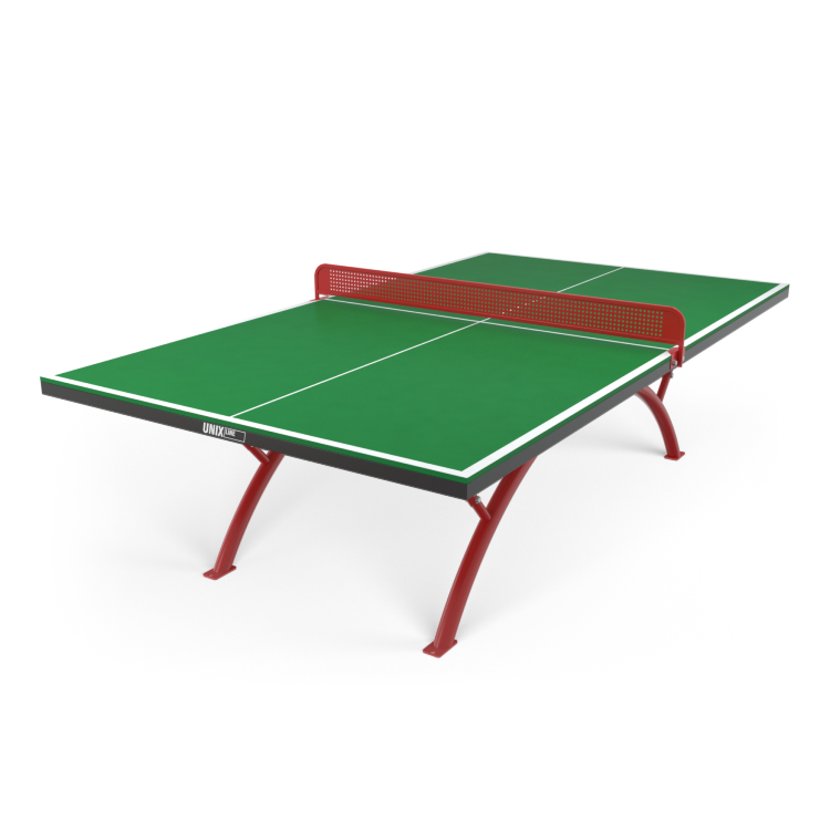 Антивандальный теннисный стол UNIX Line 14 mm SMC Green/Red
