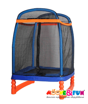 Детский батут Moove&Fun MFT-4FT 48" 120х120 см с защитной сеткой