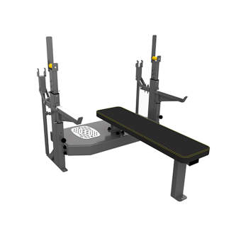 Скамья-стойка домкратная для жима лежа со страховочными упорами DHZ FITNESS Olimpic Bench A-3146  