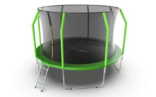 Батут EVO Jump Cosmo 12ft С внутренней сеткой и лестницей